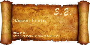 Sámson Ervin névjegykártya