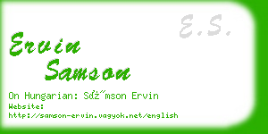 ervin samson business card